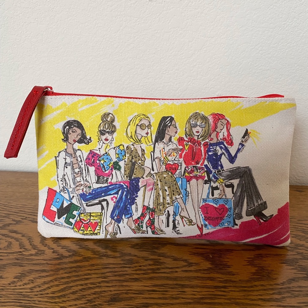 Brighton Fashionista Multi-color Canvas Cosmetic/Makeup Pouch